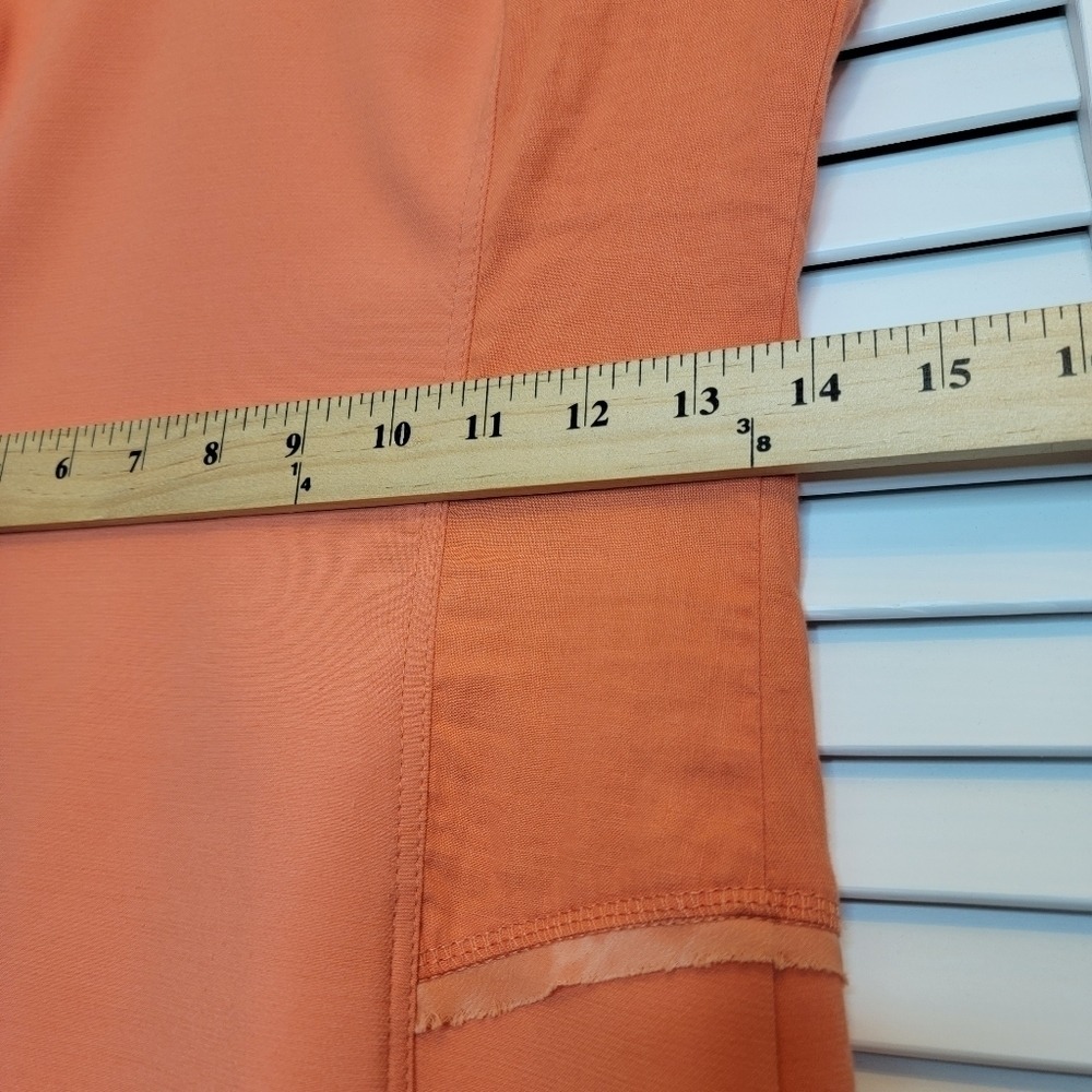 VTG HUGO BOSS‎ Short Sleeve Sheath Dress Sz 2 Orange Business Casual Old Money - Picture 12 of 13